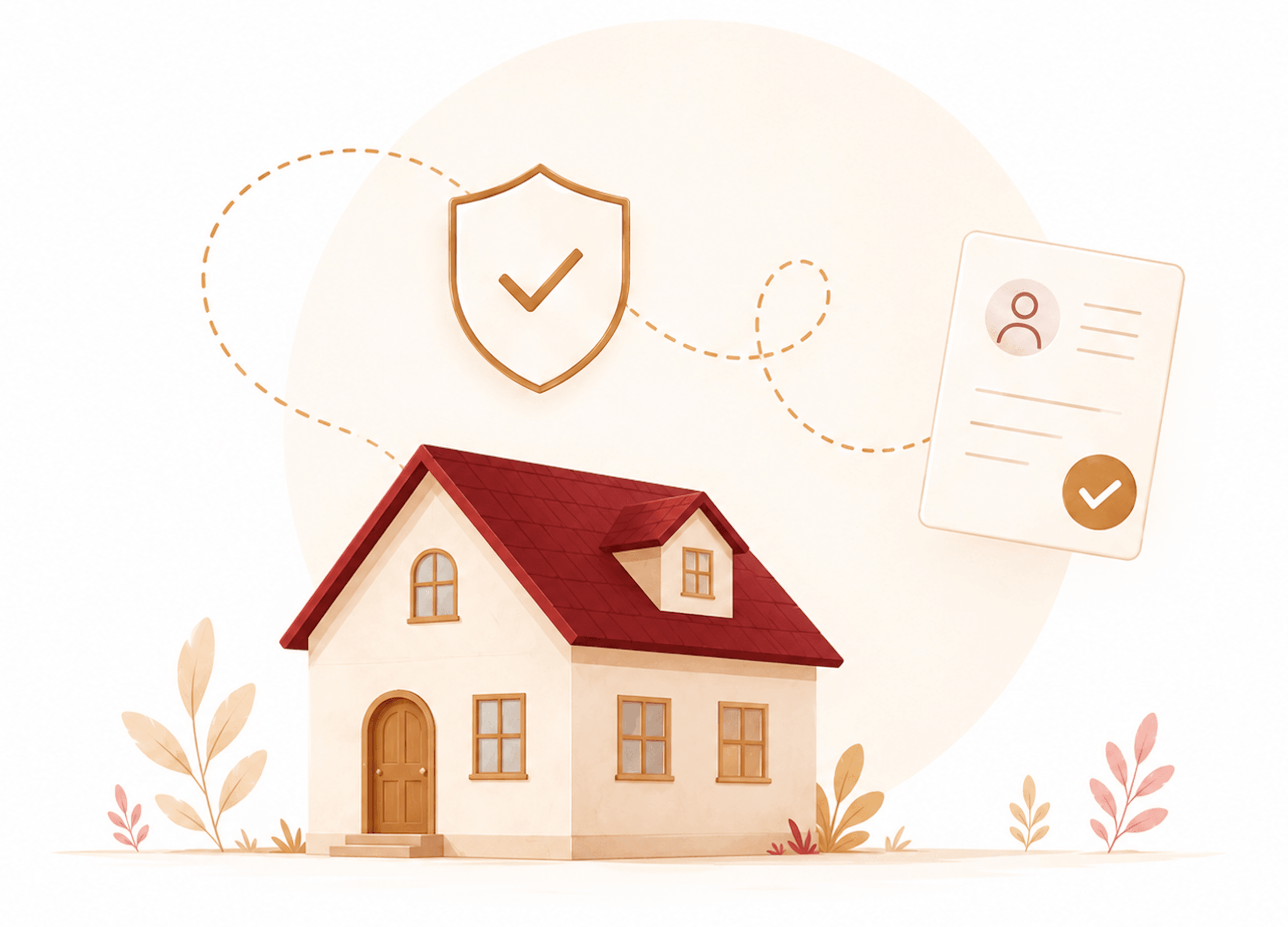A student rental home connected to an approved document and guarantor shield